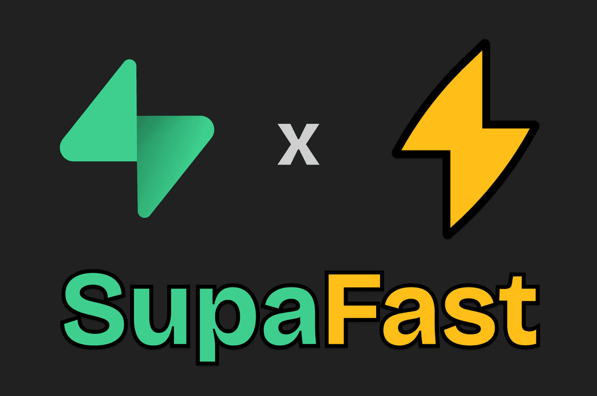Supabase and TranscribeAI logo combined